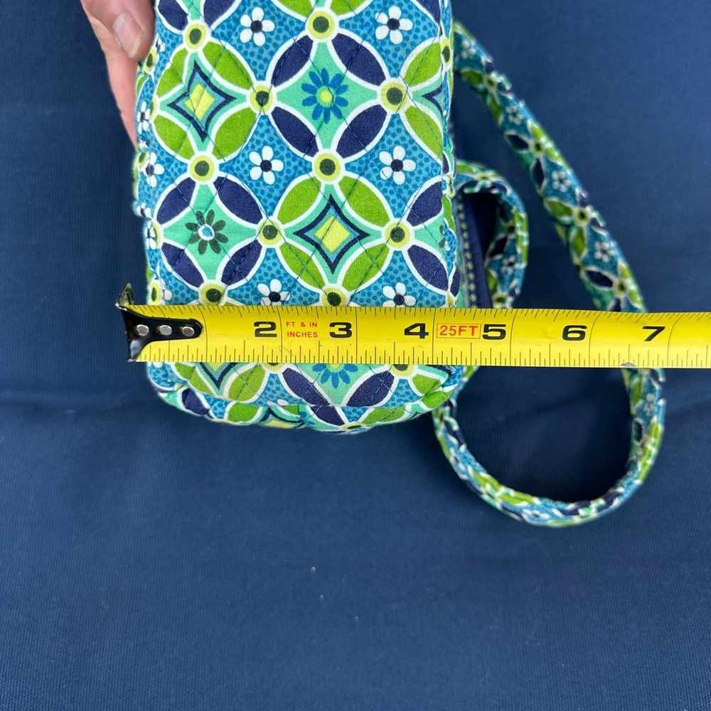 Vera Bradley, green and blue tote bag with bonus pouch - Picture 7 of 10